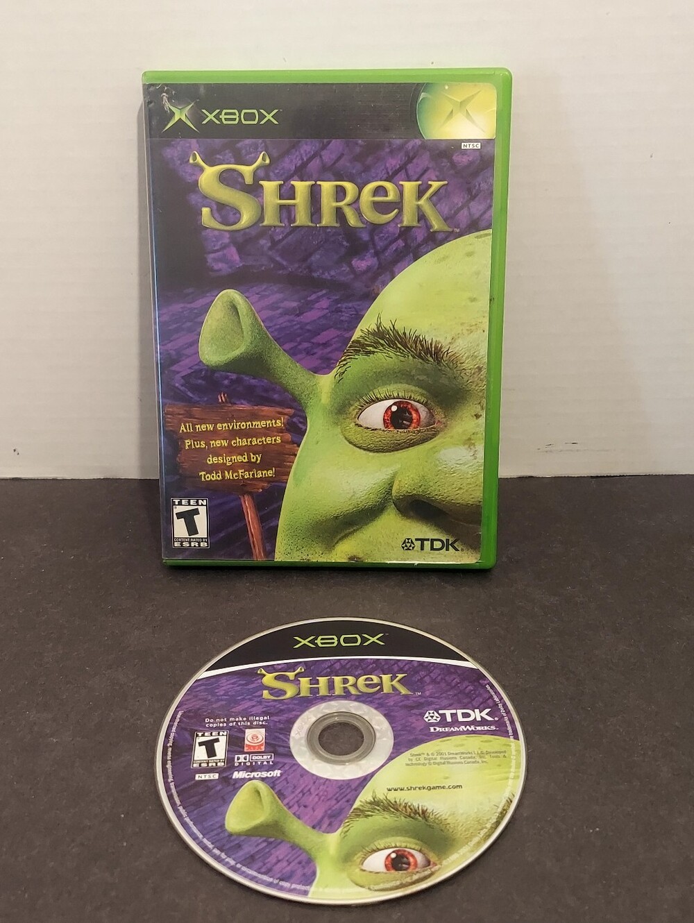 Shrek (Microsoft Xbox, 2001) Shrek Xbox Movie Game Video Game Original Xbox Og